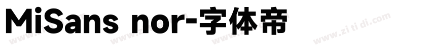 MiSans nor字体转换
